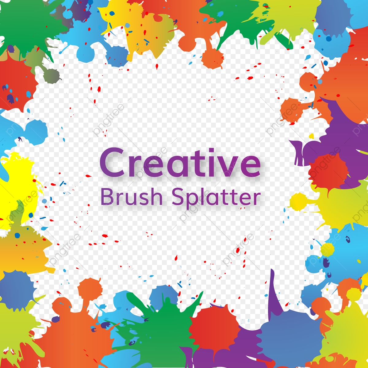 1200x1200 Creative Colorful Brush Splatter Vector, Abstract, Paint, Splatter