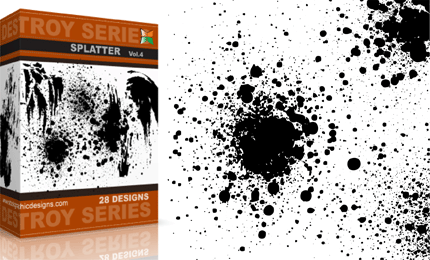 430x260 Destroyed Paint Splatter Vectors Vector Photoshop Brushes