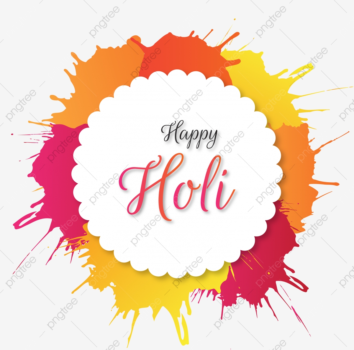 1200x1187 Colorful Happy Holi With Splash Splatter Vector, Holi, Happy
