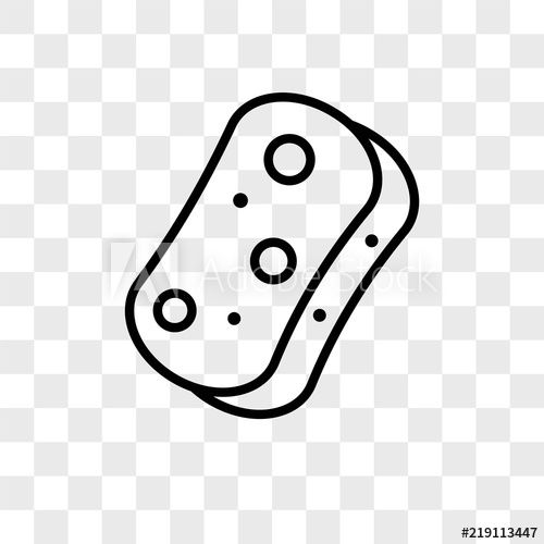500x500 Sponge Vector Icon On Transparent Background, Sponge Icon
