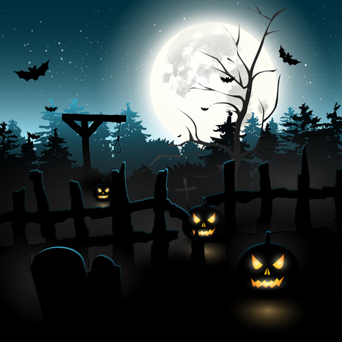 500x500 Happy Halloween Backgrounds Vector Set Free Vector In Encapsulated