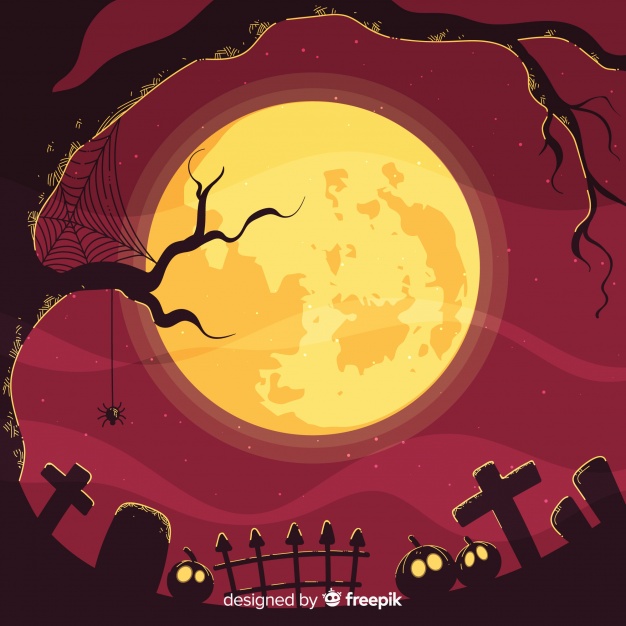 626x626 Spooky Halloween Background Vector Free Download