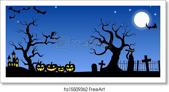561x306 Free Art Print Of Spooky Halloween Background Vector Illustration