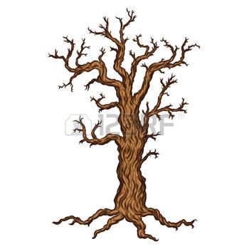 350x350 Bare Halloween Tree, Bare Spooky Scary Halloween Tree Vector