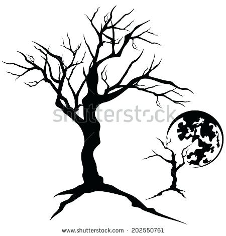 450x470 Creepy Tree Clipart