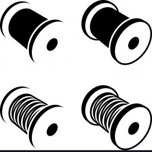 300x300 Sewing Thread Spool Black Symbol Vector Createmepink