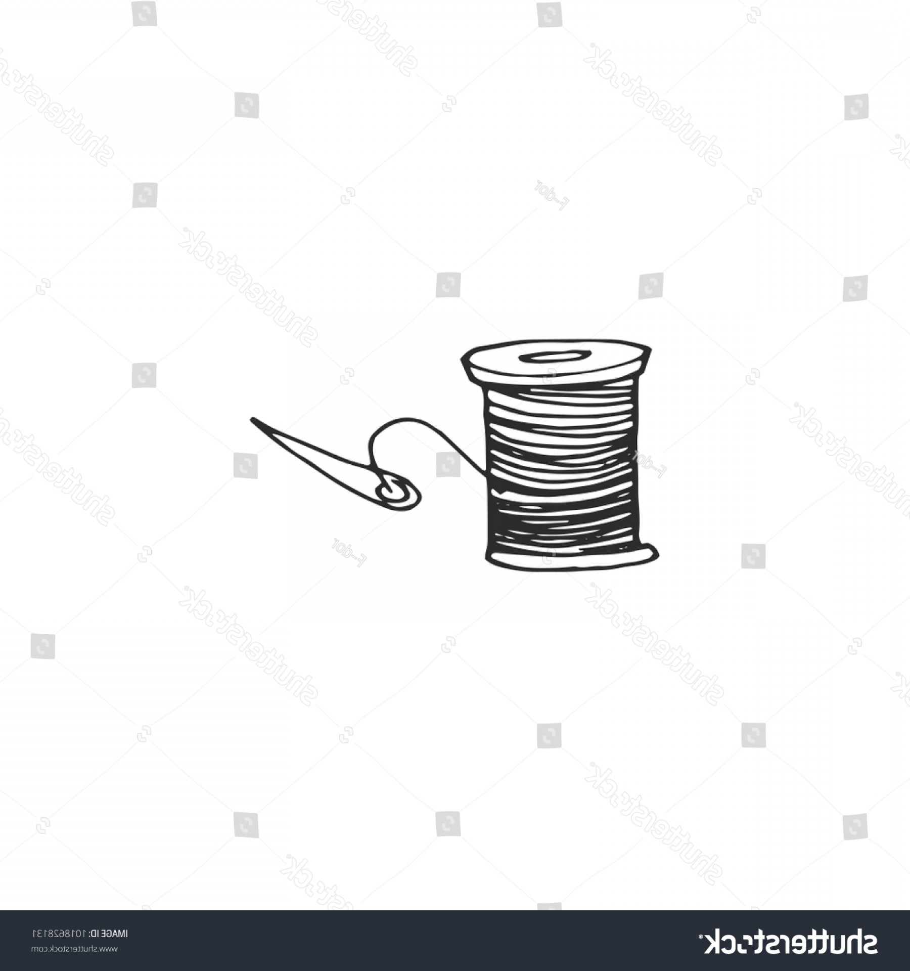 1800x1920 Spool Thread Needle Vector Draw Studiogrfx