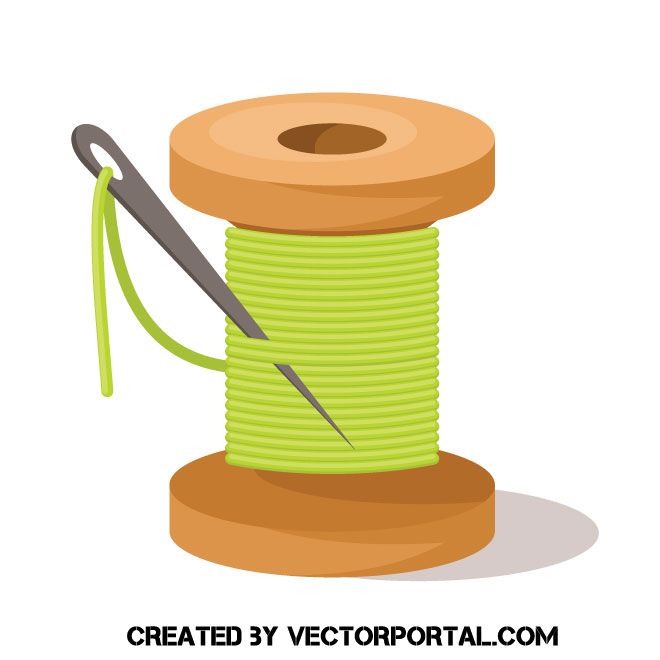 Home and Household Clipart-needle and thread clipart