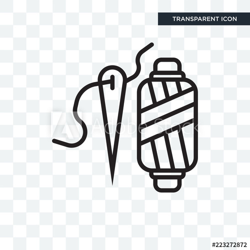 500x500 Spool Of Thread Vector Icon Isolated On Transparent Background