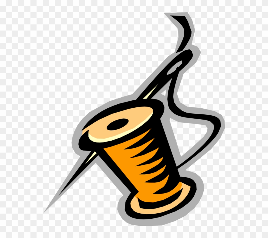 880x780 Vector Illustration Of Sewing Needle And Spool Of Thread