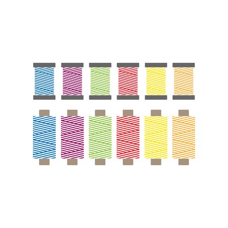450x450 Colorful Sewing Threads On Spools Vector Set Spool Thread Primary