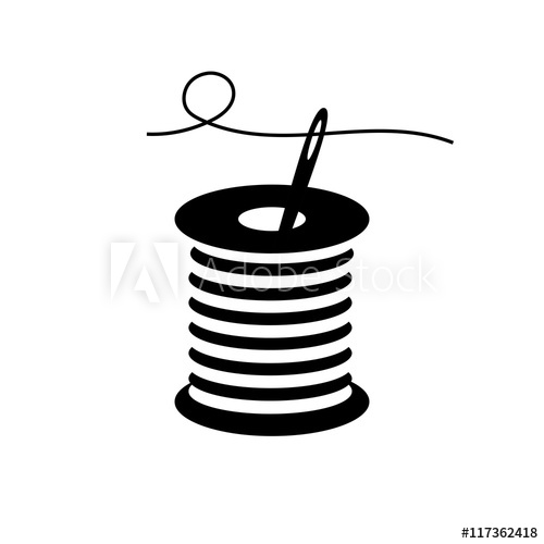 500x500 Icon In The Form Of A Spool Thread With Needle