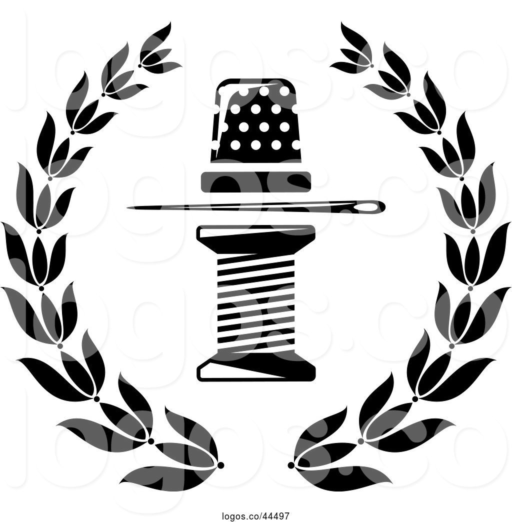 1024x1044 Logo Of Black And White Thimble Needle And Spool Of Thread