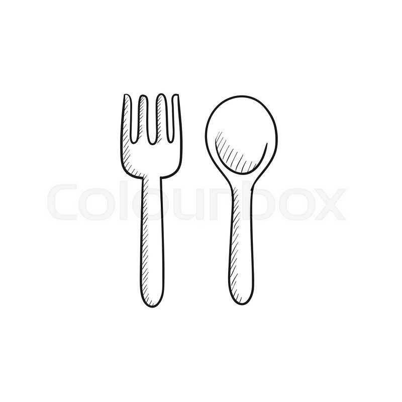 Spoon And Fork Vector Sketch Icon Stock Vector Colourbox 800x800 Spoon And Fork Vector Sketch Icon Stock Vector Colourbox