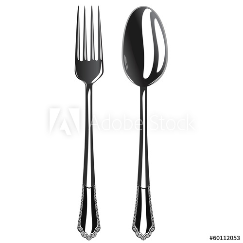 Spoon And Fork, Vector Illustration 500x500 Spoon And Fork, Vector Illustration