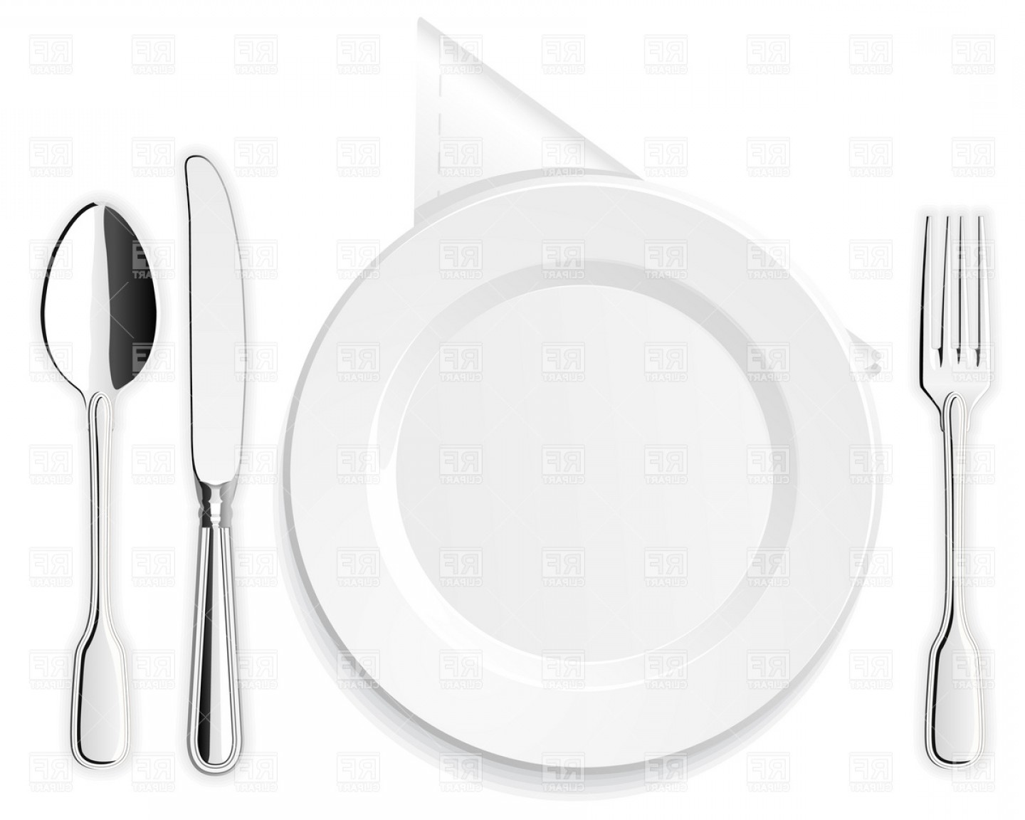 1440x1152 Plate Knife Spoon And Fork Vector Clipart Newwaysys