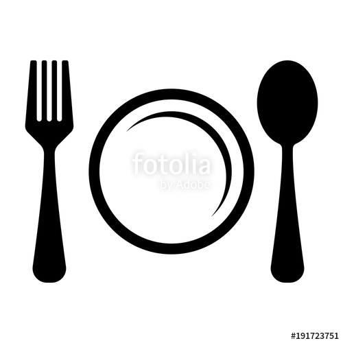 500x500 Excelent Spoon Fork Vector Icon Stock Vector