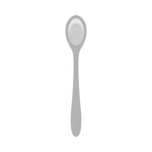 300x300 Spoon Closeup Equipment Tool Vector Icon Flat Kitchen Silverware