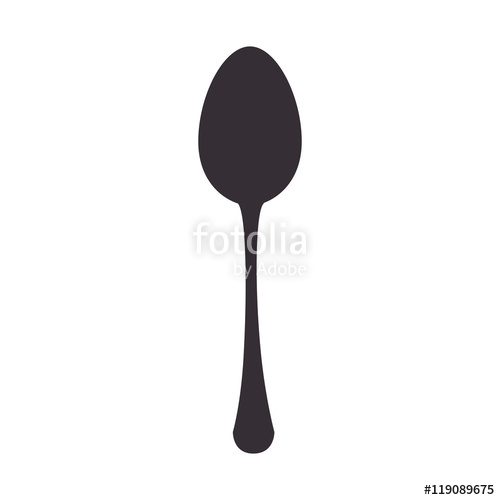 500x500 Kitchen Spoon Cutlery Utensil Silverware Food Silhouette Vector
