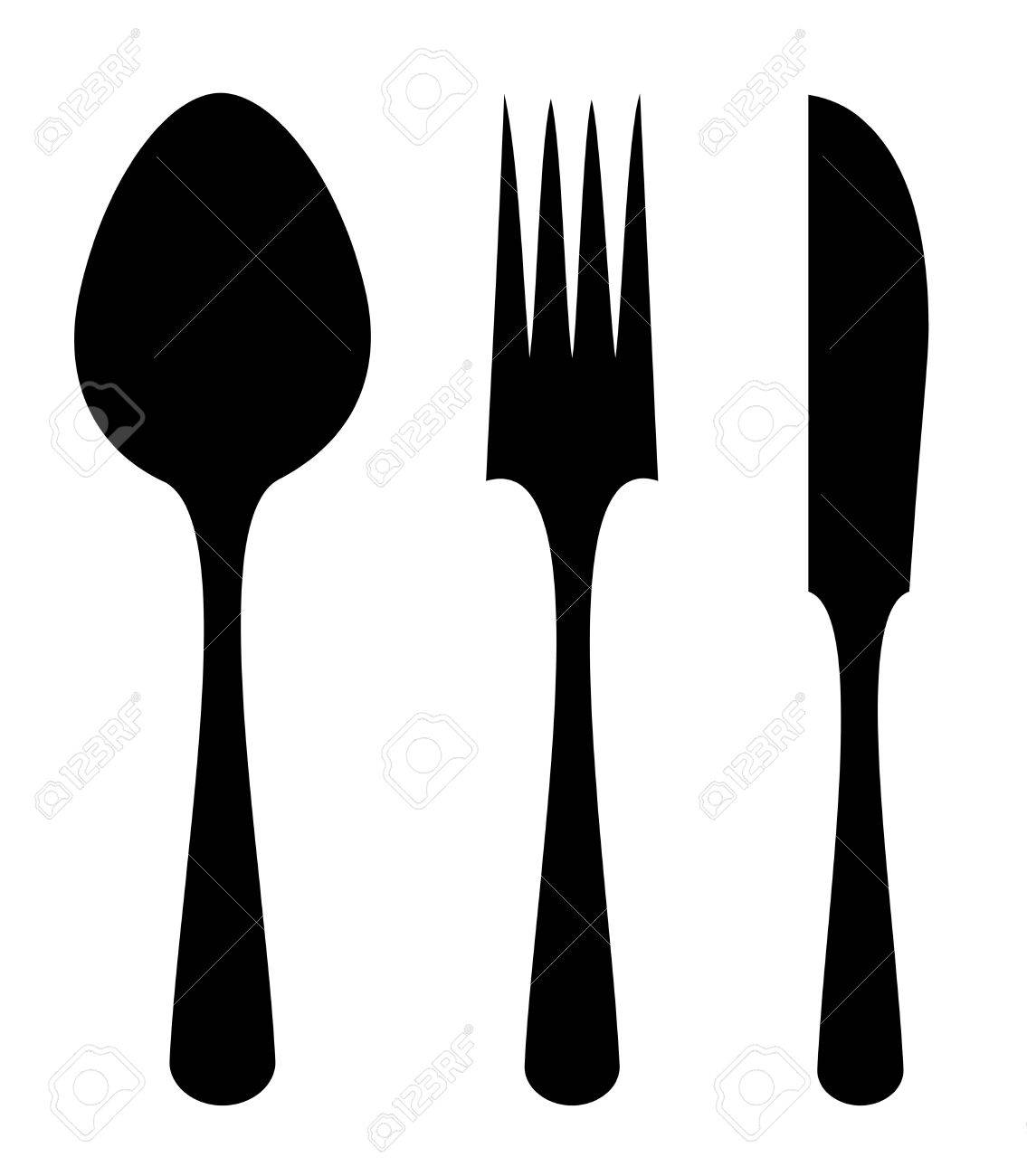 1135x1300 Fork And Knife Silhouette Vector