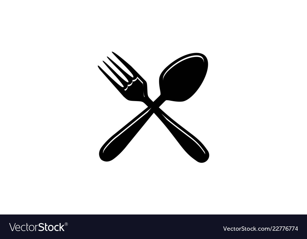 1000x780 Good Spoon And Fork Icon Vector Silhouette In Flat Style Logo