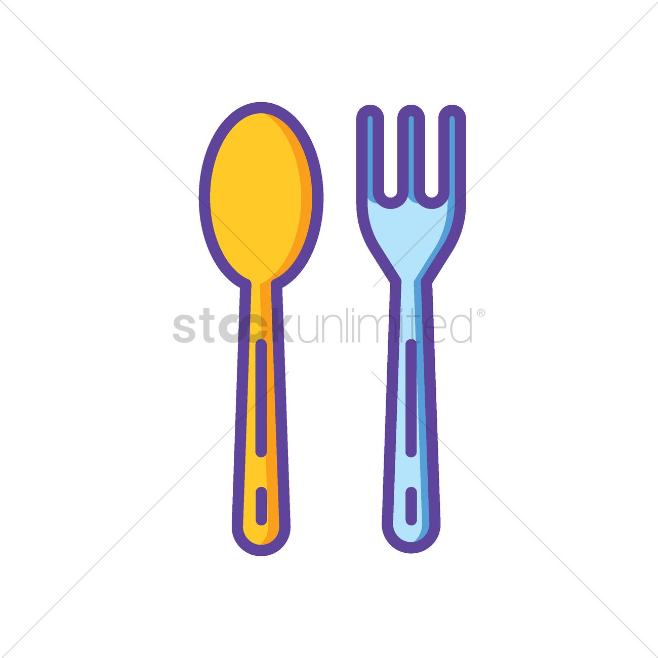 1300x1300 Fork And Spoon Vector Image