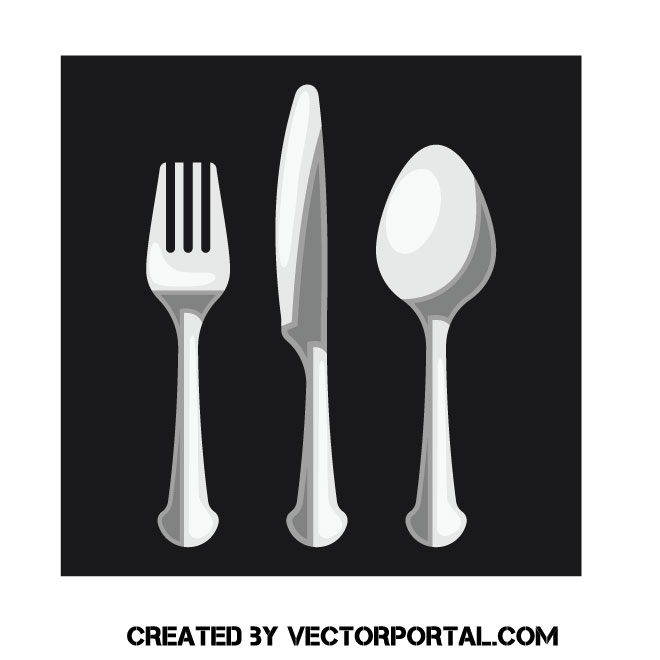660x660 Fork Knife And A Spoon Vector Clip Art