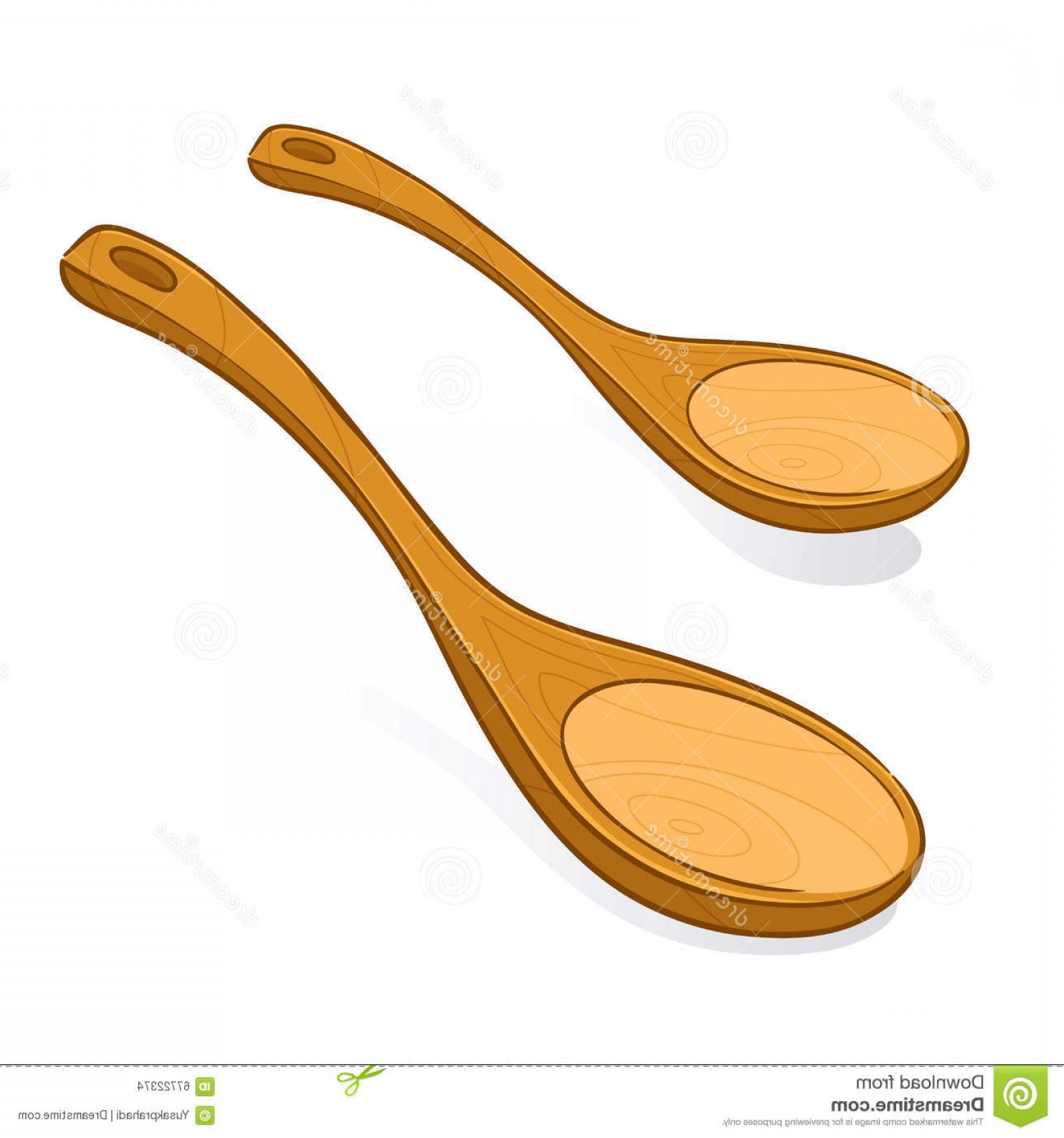 1560x1668 Stock Illustration Wooden Spoon Vector Illustration Hand Drawing