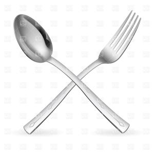 300x300 Crossed Fork And Spoon Vector Clipart Hoodamathrun