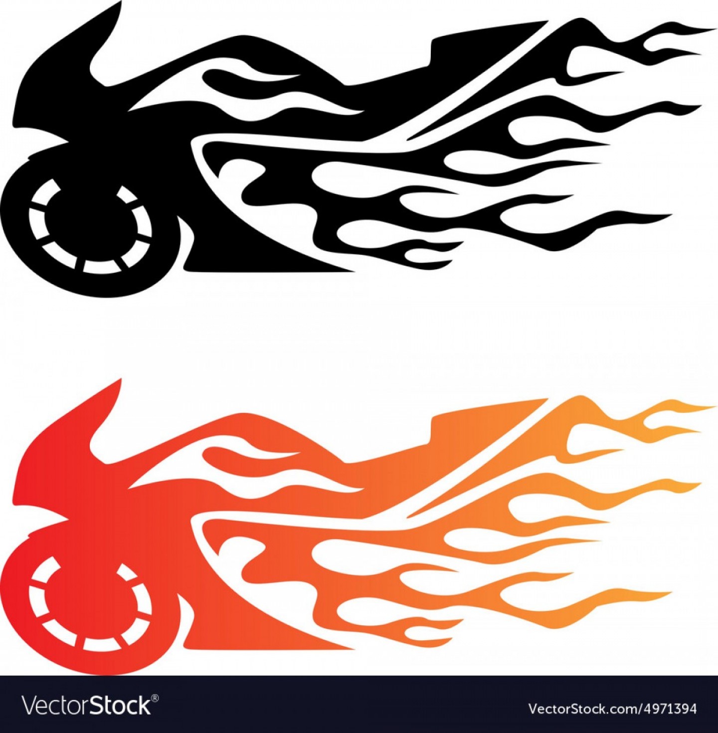 1440x1470 Flaming Sport Bike Motorcycle Logo Vector Createmepink