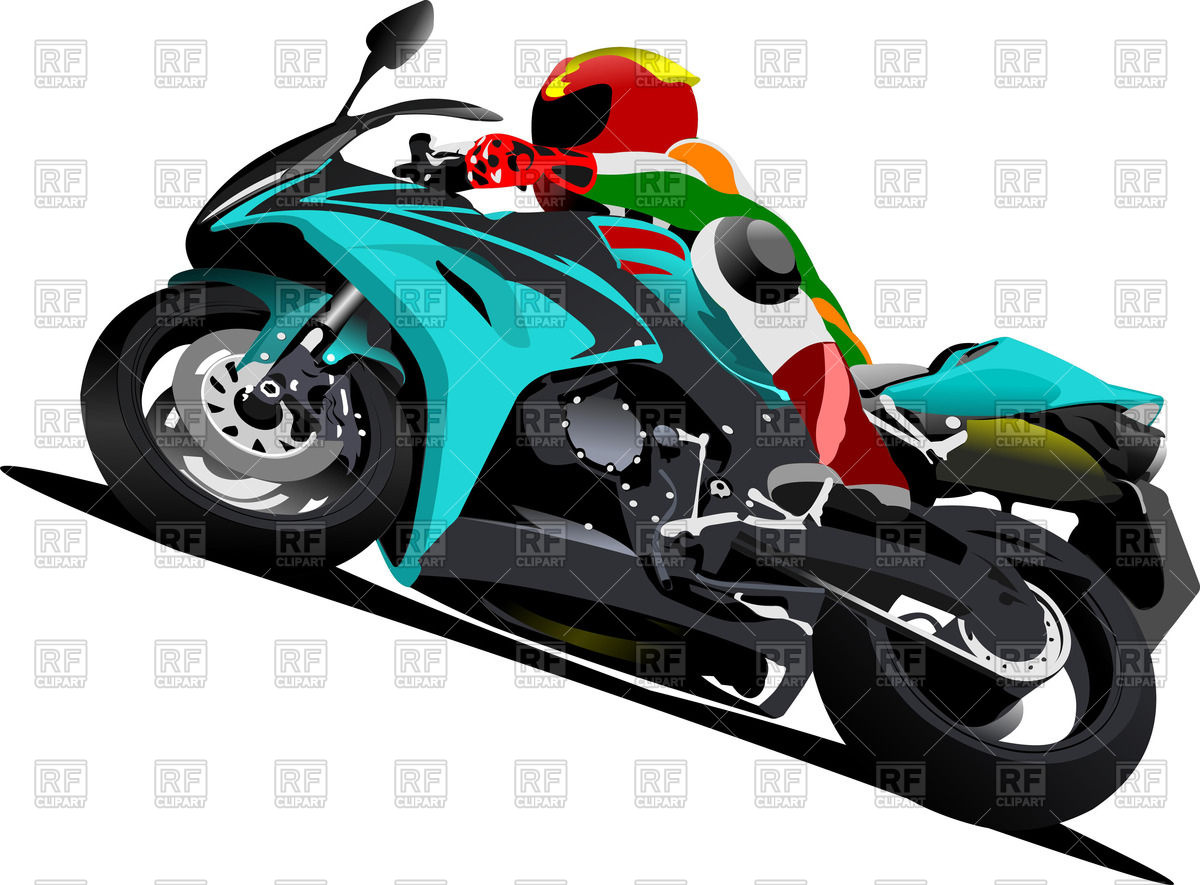 1200x885 Sport Bike With Biker Vector Image Of People Leonido