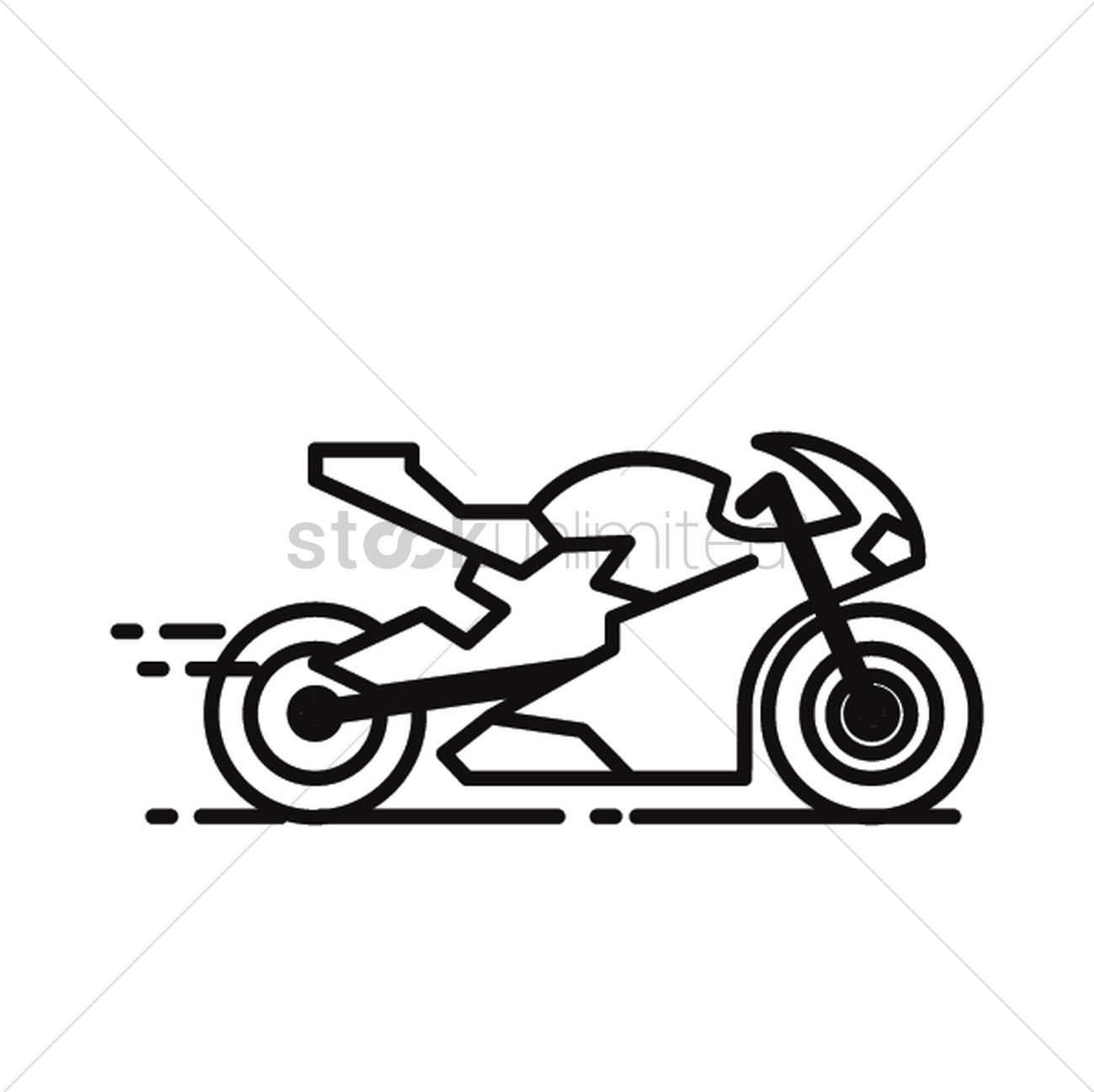 1300x1298 Street Sport Bike Vector Image