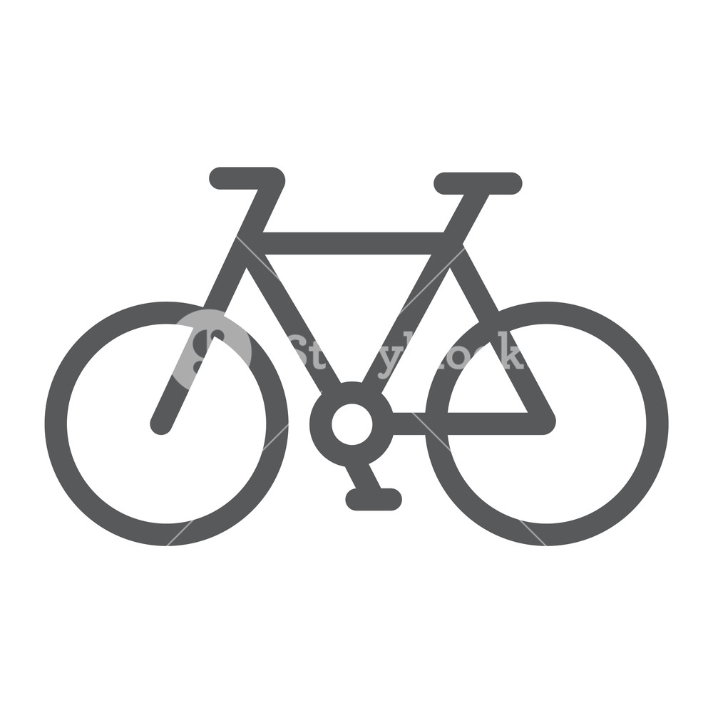 1000x1000 Bicycle Line Icon, Cycle And Sport, Bike Sign, Vector Graphics