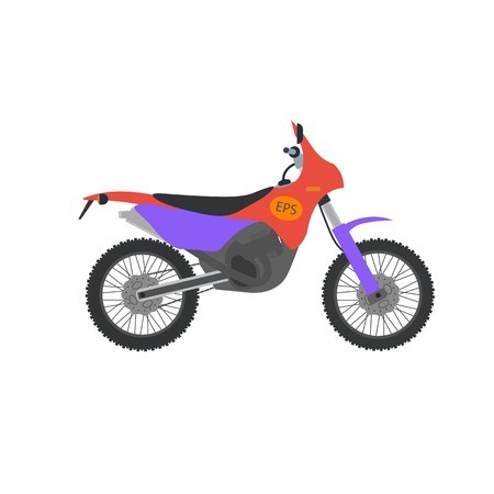 450x450 Vector Motocross Bike Illustration Bike Isolated On White