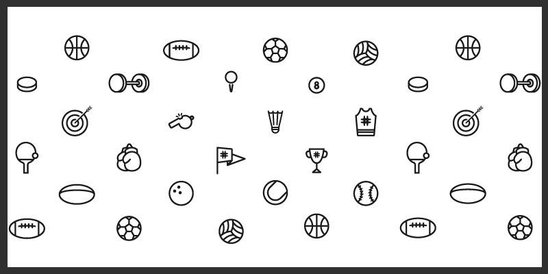Free Vector Sports Icons Pack 800x400 Free Vector Sports Icons Pack