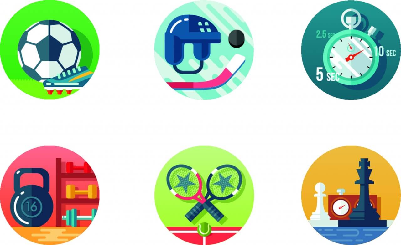 Free Vector Sport Icon Set 1280x783 Free Vector Sport Icon Set
