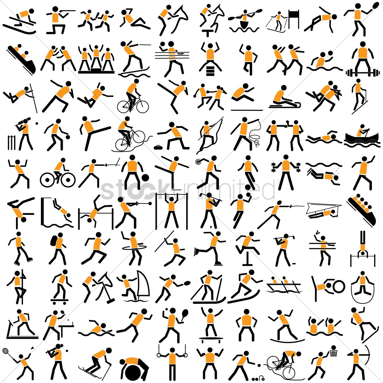 Sport Icons Vector Image 1300x1300 Sport Icons Vector Image