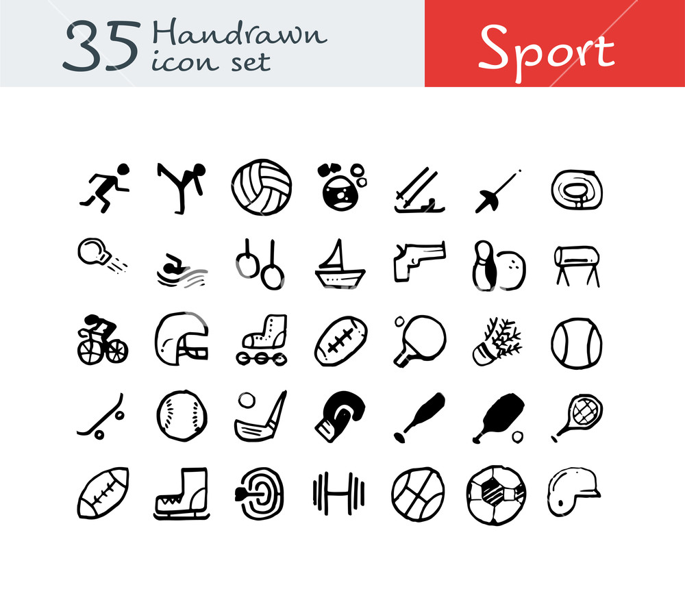 Hand Drawn Sport Icon Doodle Sport Icon Vector Illustration 1000x860 Hand Drawn Sport Icon Doodle Sport Icon Vector Illustration