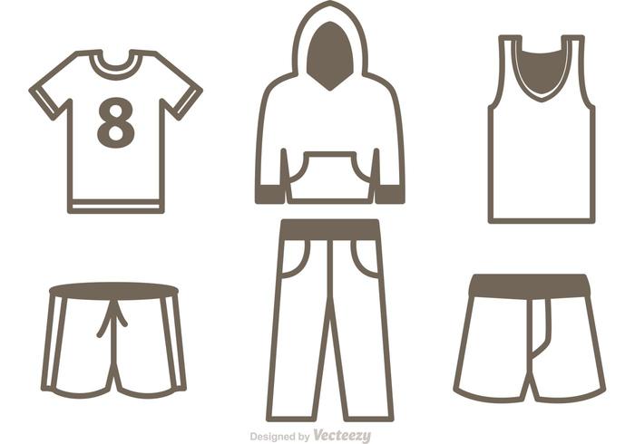 700x490 Set Of Sport Jersey Icons Vector