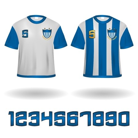450x450 Sport Jerseys Veector Clip Art With Numbers Set Royalty Free