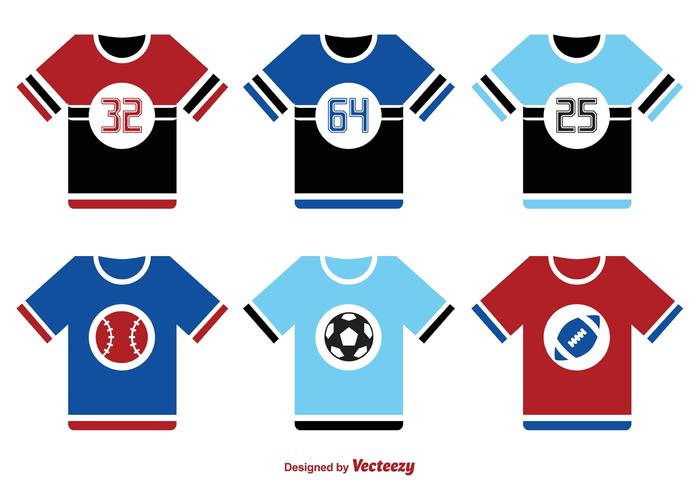 700x490 Sports Jersey Vector Set