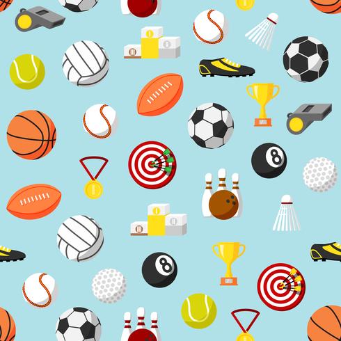 490x490 Seamless Sports Pattern Background