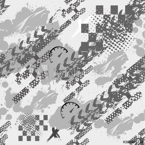 500x500 Abstract Seamless Grunge Sport Pattern For Girls, Boys, Clothes