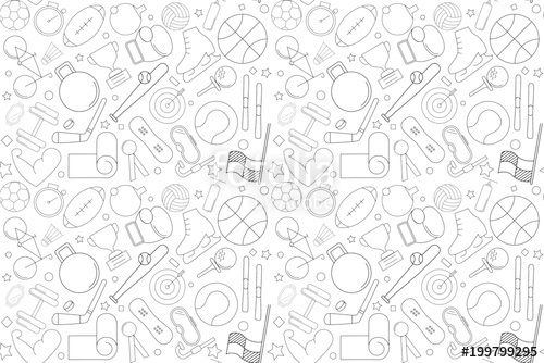 500x334 Vector Sport Pattern Sport Seamless Background Stock Image