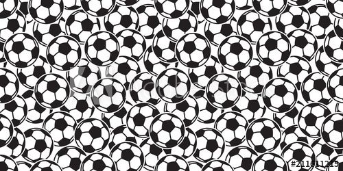 500x250 Soccer Ball Seamless Pattern Vector Football Sport Tile Background