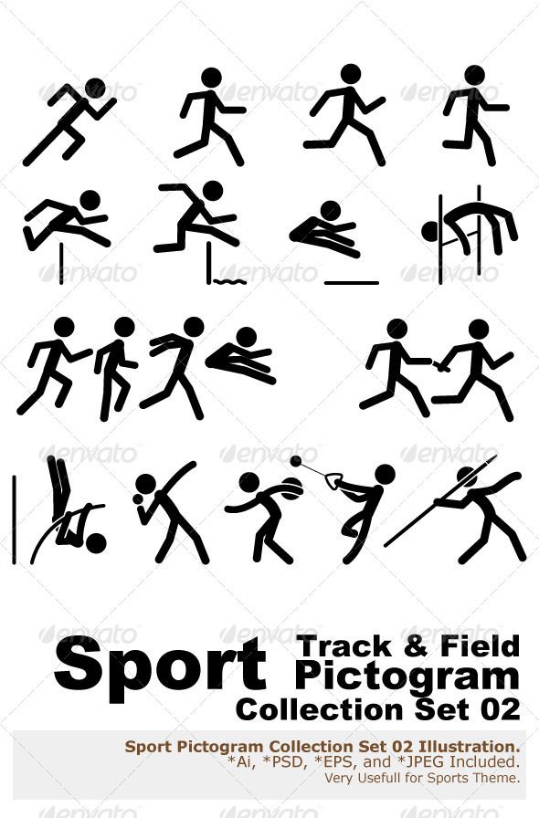 Simple Sport Pictogram Track Field Icon Collection Set Usefull 590x896 Simple Sport Pictogram Track Field Icon Collection Set Usefull