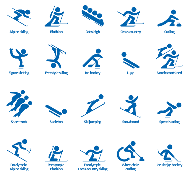 Winter Sports Pictograms 640x597 Winter Sports Pictograms
