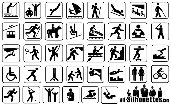 Free Vector Sport Man Signs 600x370 Free Vector Sport Man Signs