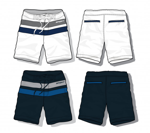 626x555 Set Of Sport Shorts Template Vector Premium Download