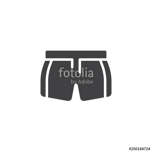 500x500 Sport Shorts Vector Icon Filled Flat Sign For Mobile Concept